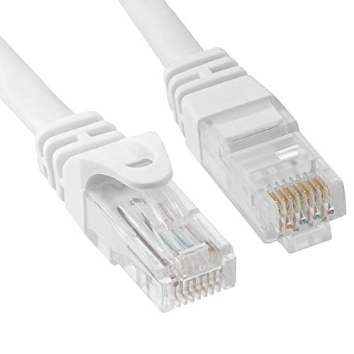 Cat6 Ethernet Cable Gold Plated Contacts Male to Male Patch Cord 75 ft Gray 2 Pack 